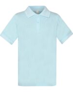 Mokyklinė Apranga   Šviesiai mėlyni POLO marškinėliai trumpomis rankovėmis 158-1852 d.  1