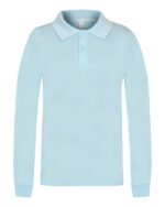 batukai vaikams   Šviesiai mėlyni POLO marškinėliai ilgomis rankovėmis 128-152 d.