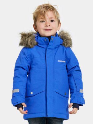 Didriksons žieminė striukė su augimo funkcija BJÄRVEN KIDS PARKA 3 - Caribbean blue