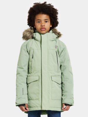 Didriksons žieminė striukė su augimo funkcija - Oxid Kids' Parka - Light Moss