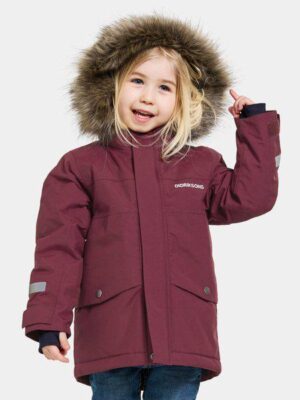 Didriksons žieminė striukė su augimo funkcija BJÄRVEN KIDS PARKA 3 - Rusty Wine