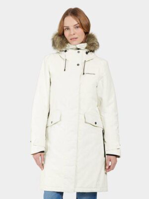 Didriksons neperšlampanti moteriška žieminė striukė ERIKA WNS PARKA 3 - White Foam (išankstinis užsakymas)