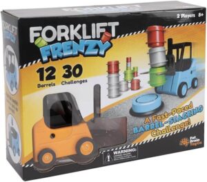 edukaciniai zaislai. Lavinamieji zaislai. FatBrainToys . Loginis stalo žaidimas - Forklift Frenzy